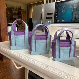 Tiny Tote - Purple / Light Blue