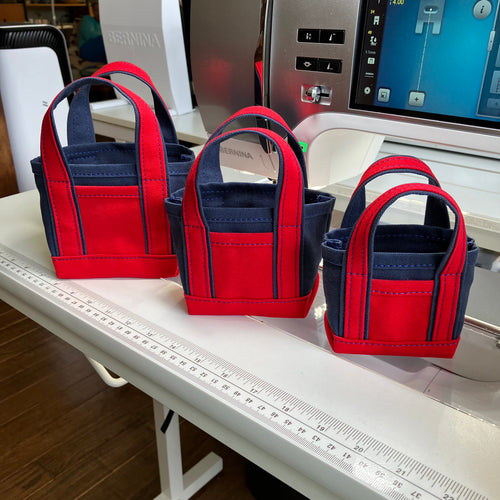 Tiny Tote - Blue / Red