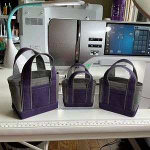 Tiny Tote - Dark Grey / Dark Purple