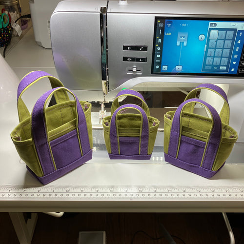 Tiny Tote - Apple Green / Purple