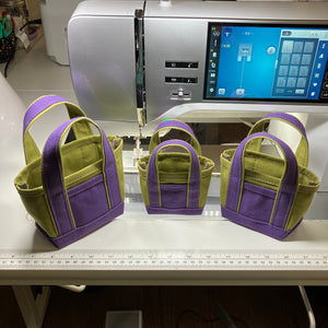 Tiny Tote - Apple Green / Purple