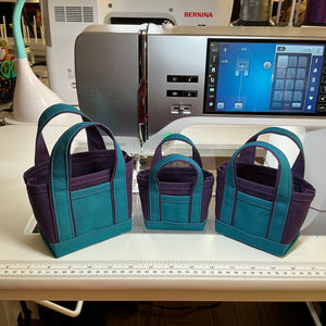 Tiny Tote - Dark Purple / Teal